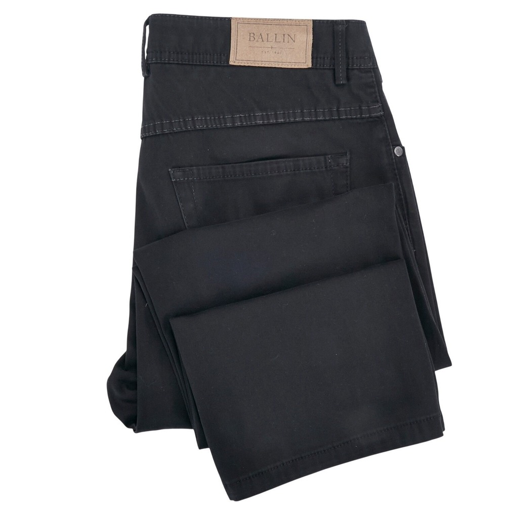 Ballin Crescent Jeans Men 33 Black Modern Fit Pima Cotton Perma Color‎ Denim